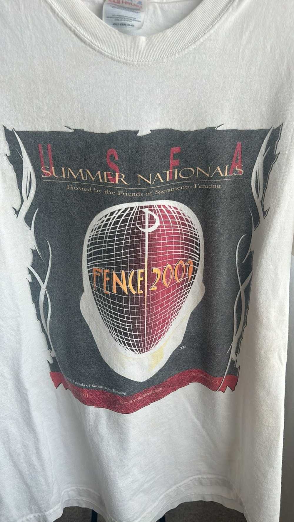 Vintage USFA ‘01 Fencing T-Shirt - image 2