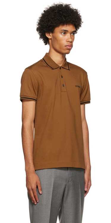 Ermenegildo Zegna Brown Cotton Polo