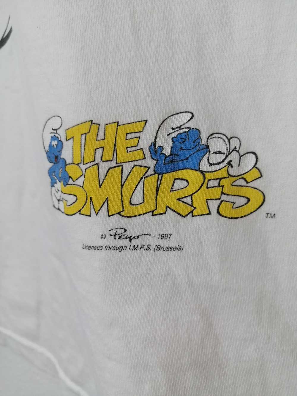 Delta × Streetwear × Vintage Vintage 90s Smurf Tee - image 4