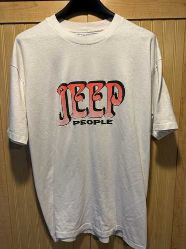 Hanes VIntage Jeep People Graphic Tee Made In USA 