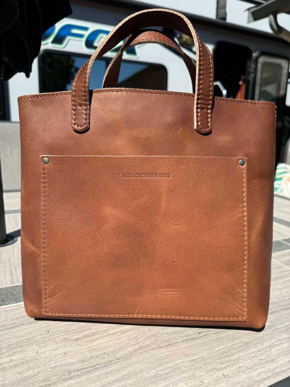 Portland Leather Medium Crossbody Tote - image 4