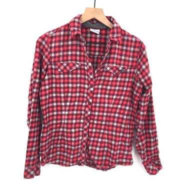 Vintage COLUMBIA Cotton Flannel Fitted Button up … - image 1