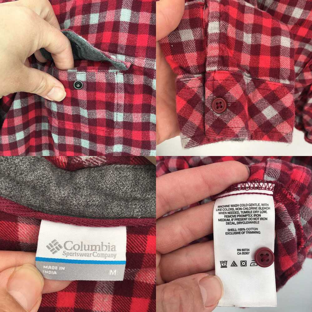 Vintage COLUMBIA Cotton Flannel Fitted Button up … - image 4