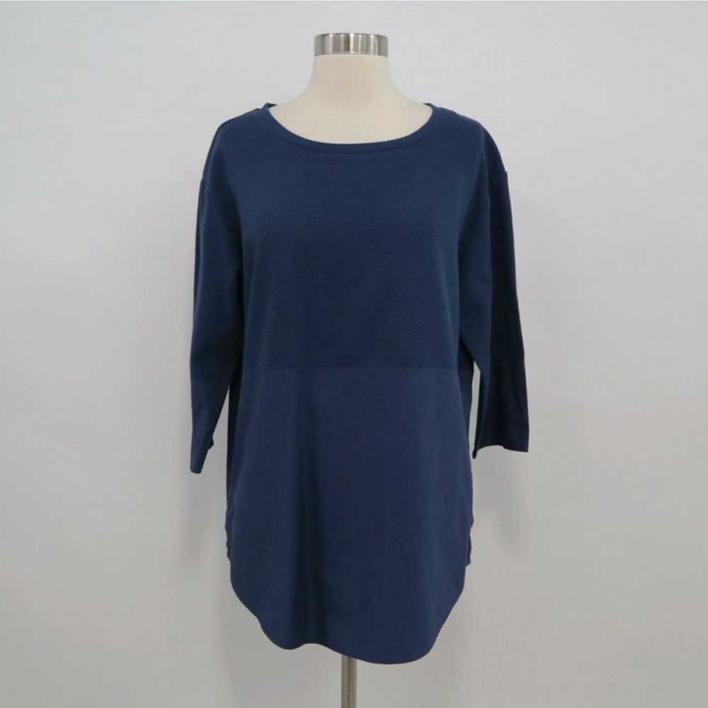 Cos COS Tunic Top Blouse Womens S Small Blue Cott… - image 1