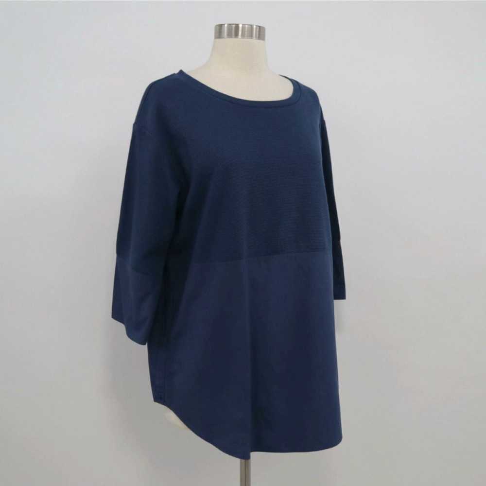 Cos COS Tunic Top Blouse Womens S Small Blue Cott… - image 3