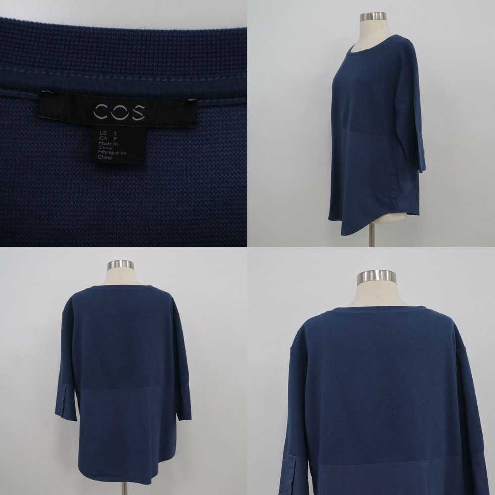 Cos COS Tunic Top Blouse Womens S Small Blue Cott… - image 4