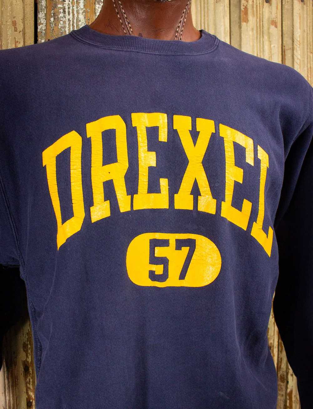 Vintage Vintage Drexel 57 Reverse Weave Sweatshir… - image 3