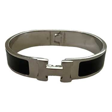 Hermès Clic H silver bracelet