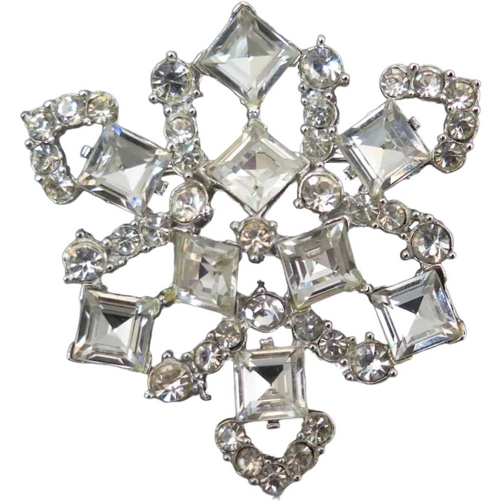 Vintage Bogoff Rhinestone Brooch - image 1