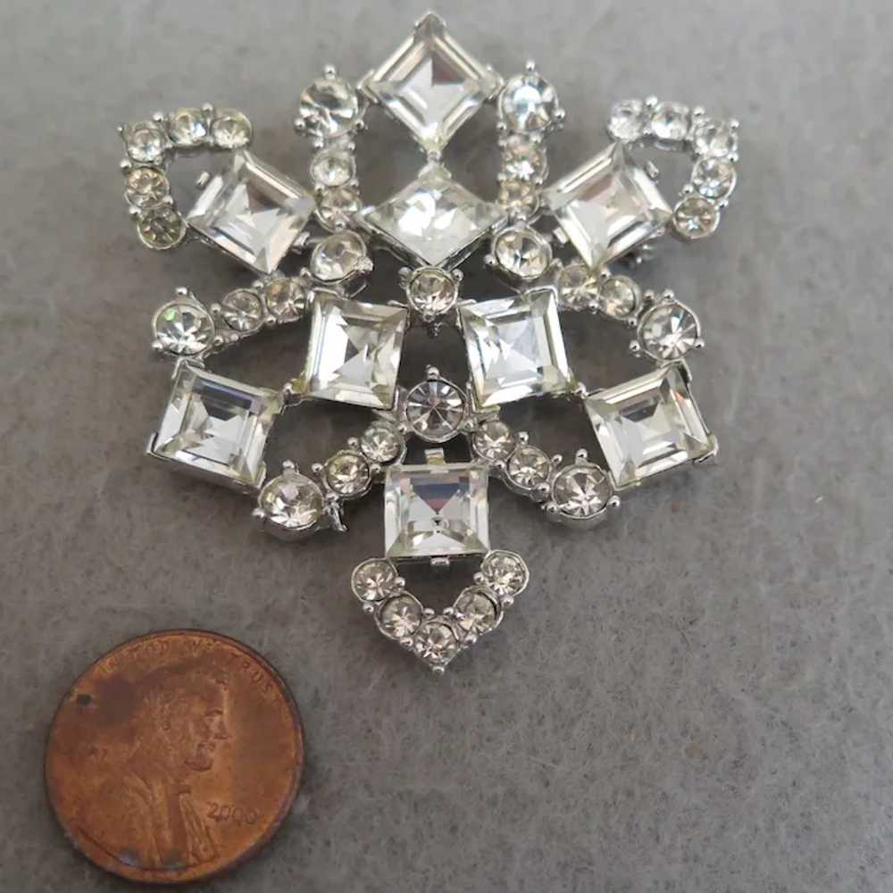 Vintage Bogoff Rhinestone Brooch - image 2