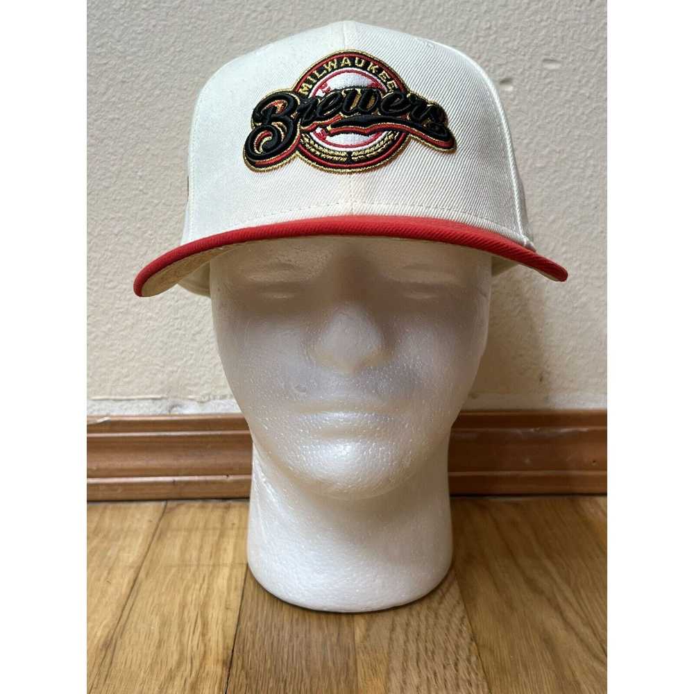 Hat Club New Era Cream Dome Red Milwaukee Brewers… - image 1