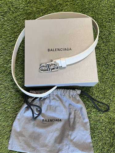 Balenciaga Balenciaga Double B White Belt