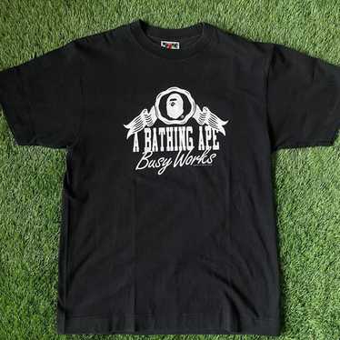 国内配送★A BATHING APE★マルチカラーロゴ BUSY WORKS TEE 4色 A BATHING APE® x LIBERTY WALK | bape.com