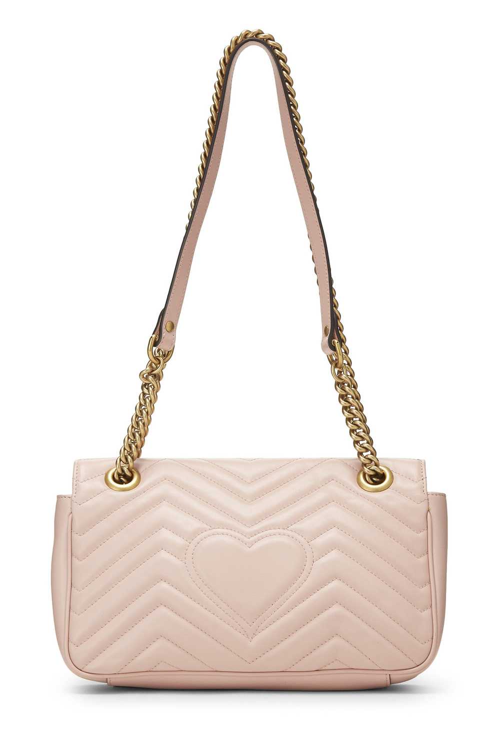 Pink Leather GG Marmont Shoulder Bag Small - image 4