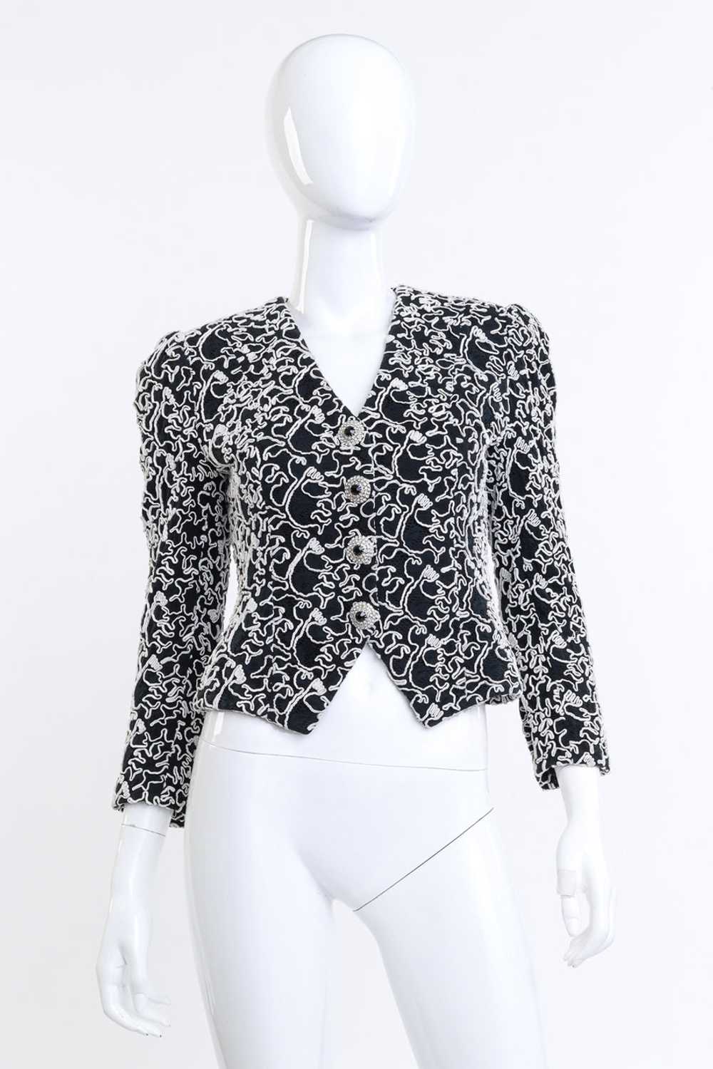 ADOLFO Fitted Lace Jacket - image 1