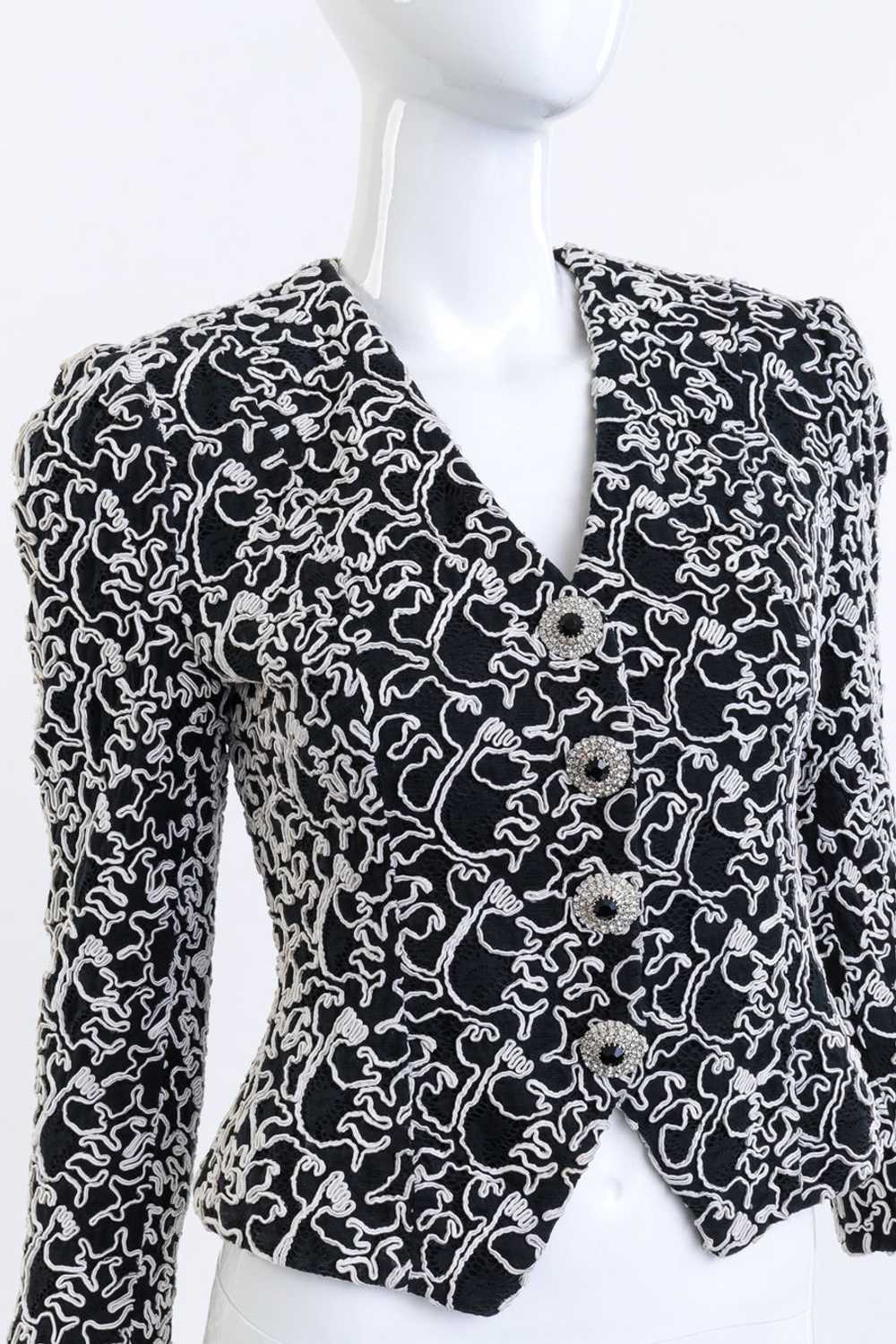 ADOLFO Fitted Lace Jacket - image 4