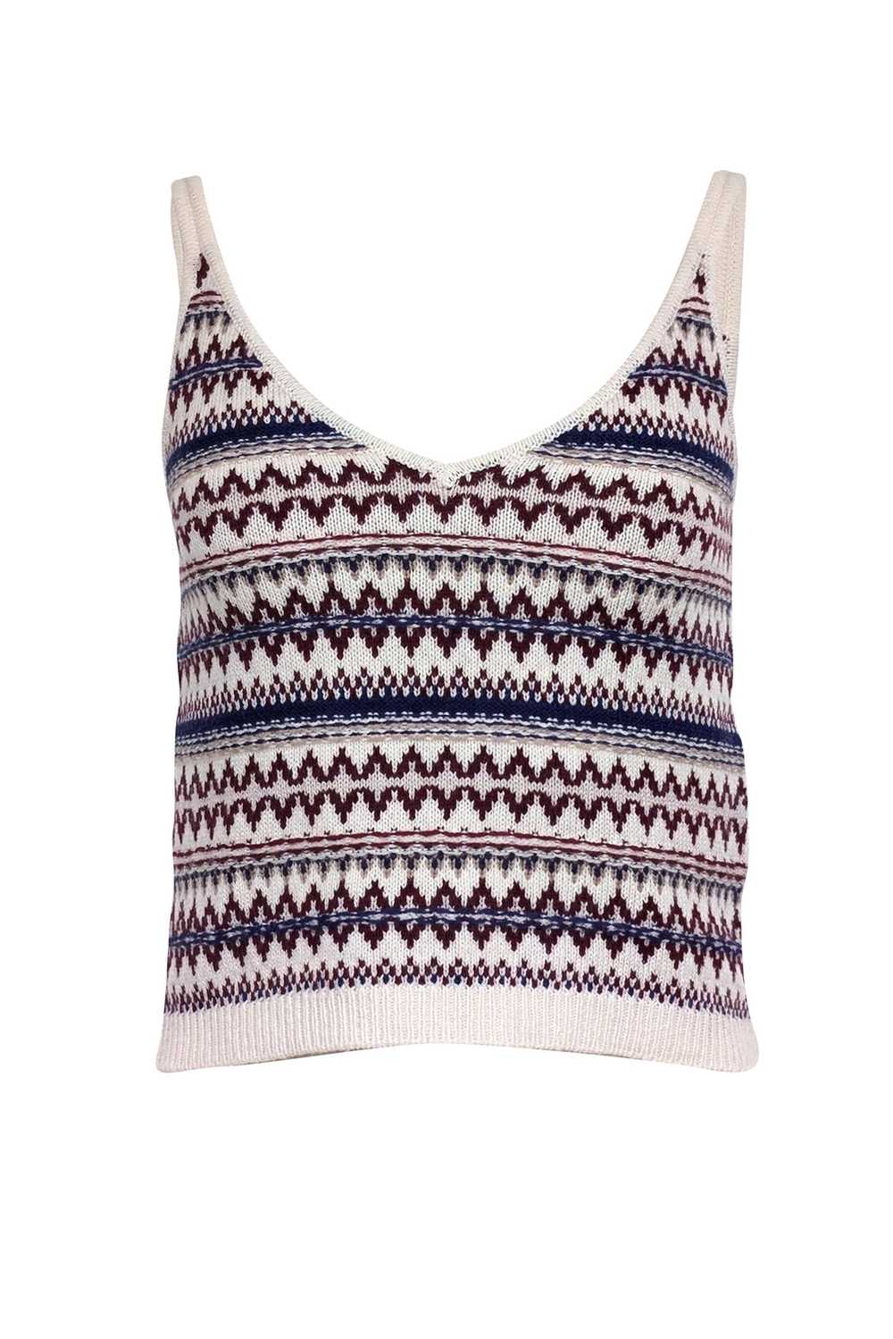 Rag & Bone - Off-White, Maroon, & Blue Fair Isle … - image 1