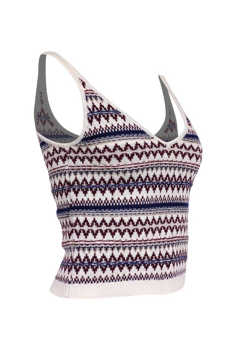 Rag & Bone - Off-White, Maroon, & Blue Fair Isle … - image 2