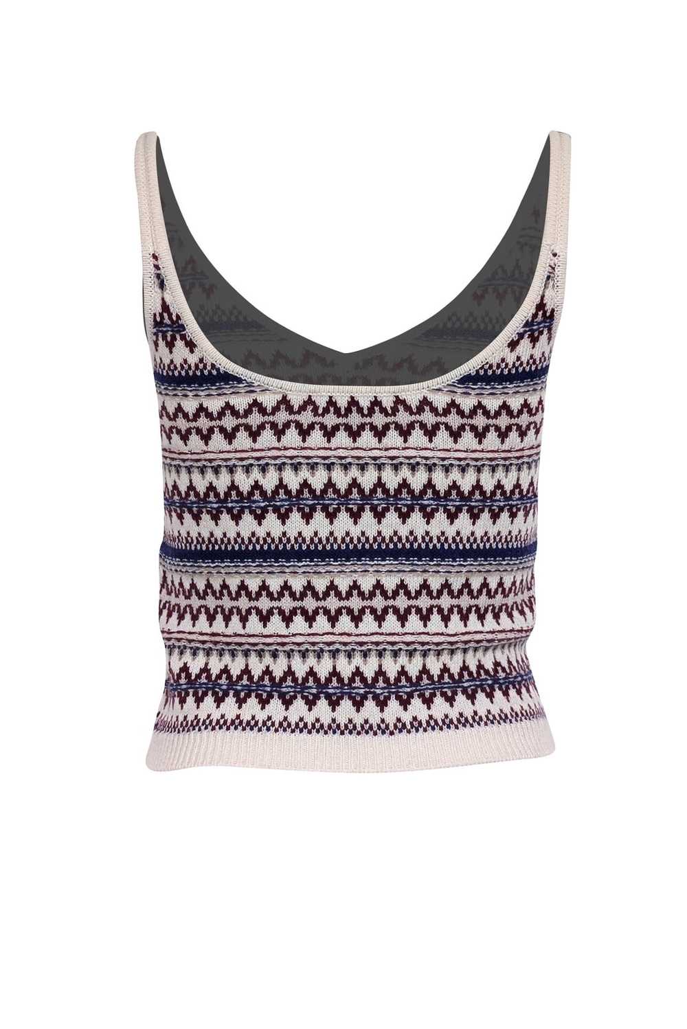 Rag & Bone - Off-White, Maroon, & Blue Fair Isle … - image 3