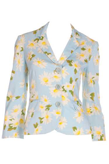 2000s Moschino Cheap and Chic Blue & Yellow Floral