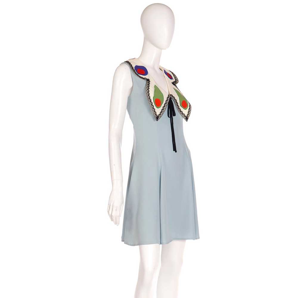 Franco Moschino 1990s Sleeveless Blue Butterfly W… - image 3