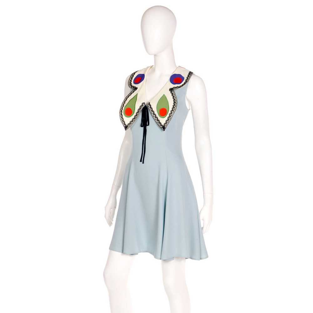 Franco Moschino 1990s Sleeveless Blue Butterfly W… - image 5