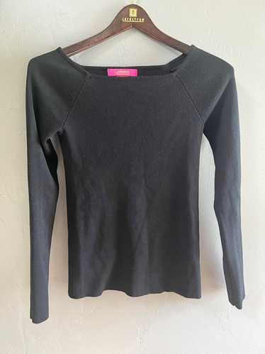 CATHERINE MALANDRINO Fitted Black Knit Sweater (XS