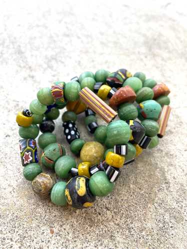 Antique African Trade Beads Wrap Bracelet