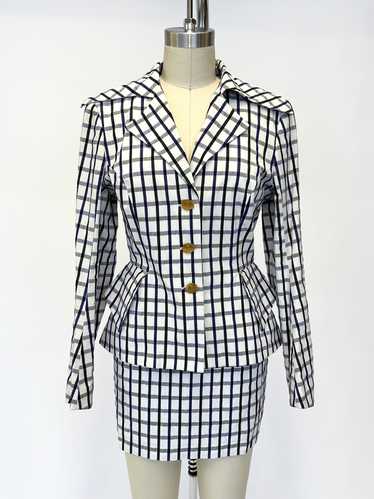 Vivienne Westwood Red Label Grid Skirt Suit - image 1