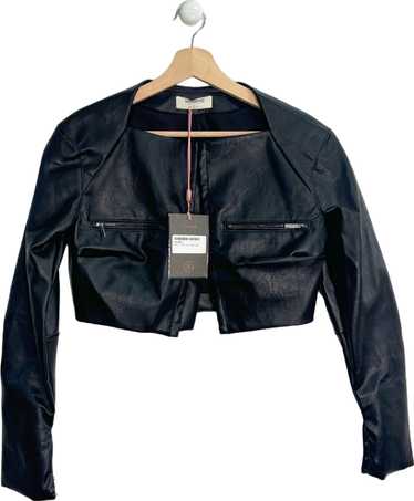 House of CB Black Ione Cropped Faux Leather Jacket