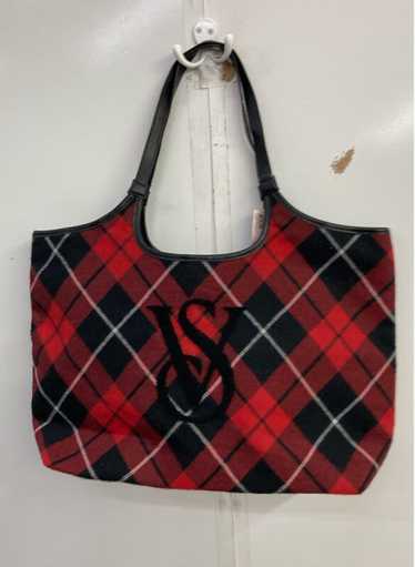 Victoria's Secret Red And Black Plaid Tote Bag NWT