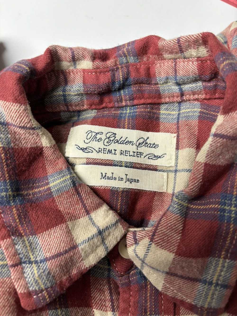 Remi Relief Remi Relief Plaid checked flannel Shi… - image 4