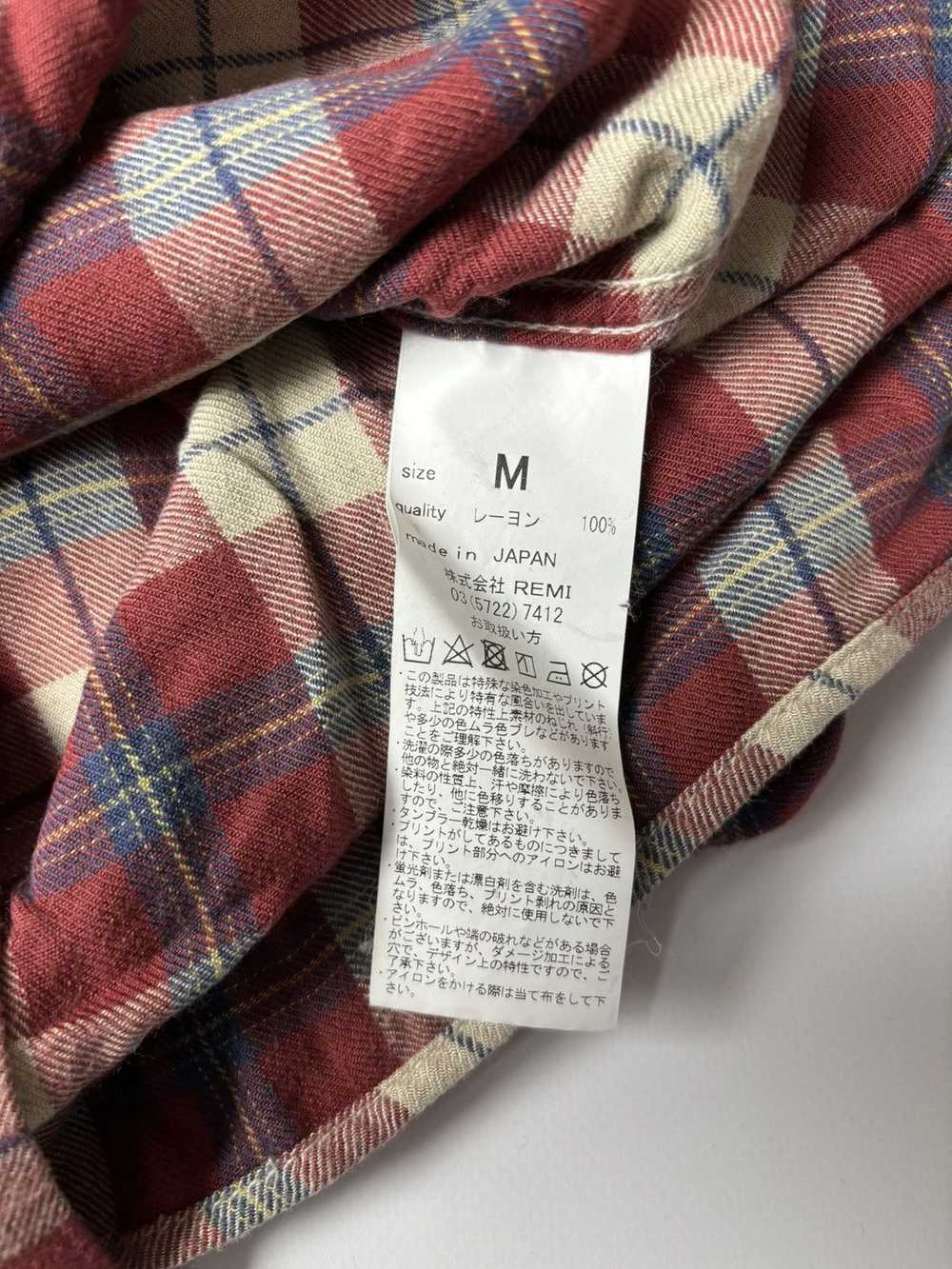 Remi Relief Remi Relief Plaid checked flannel Shi… - image 5