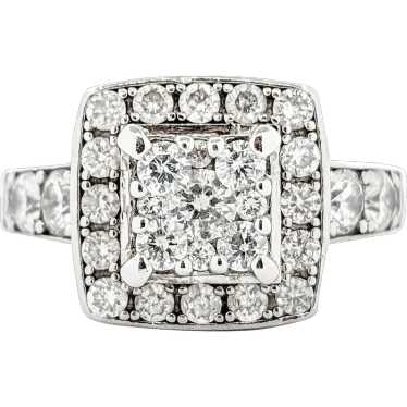 Diamond Engagement Cluster Ring