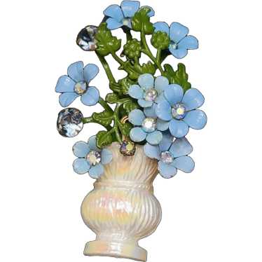 Unique Riveted Glass Vase With Enamel Rhinestone B