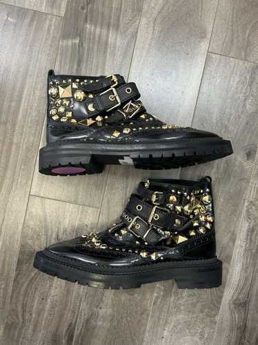 Burberry Burberry Black Gold Studded Leather Ankle