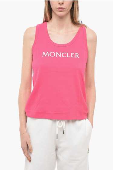 Moncler og1mm0724 Ribbed Cotton Tank Top in Pink - image 1