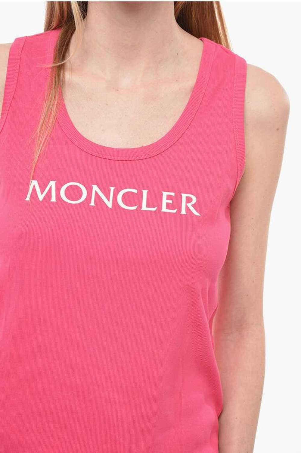 Moncler og1mm0724 Ribbed Cotton Tank Top in Pink - image 3