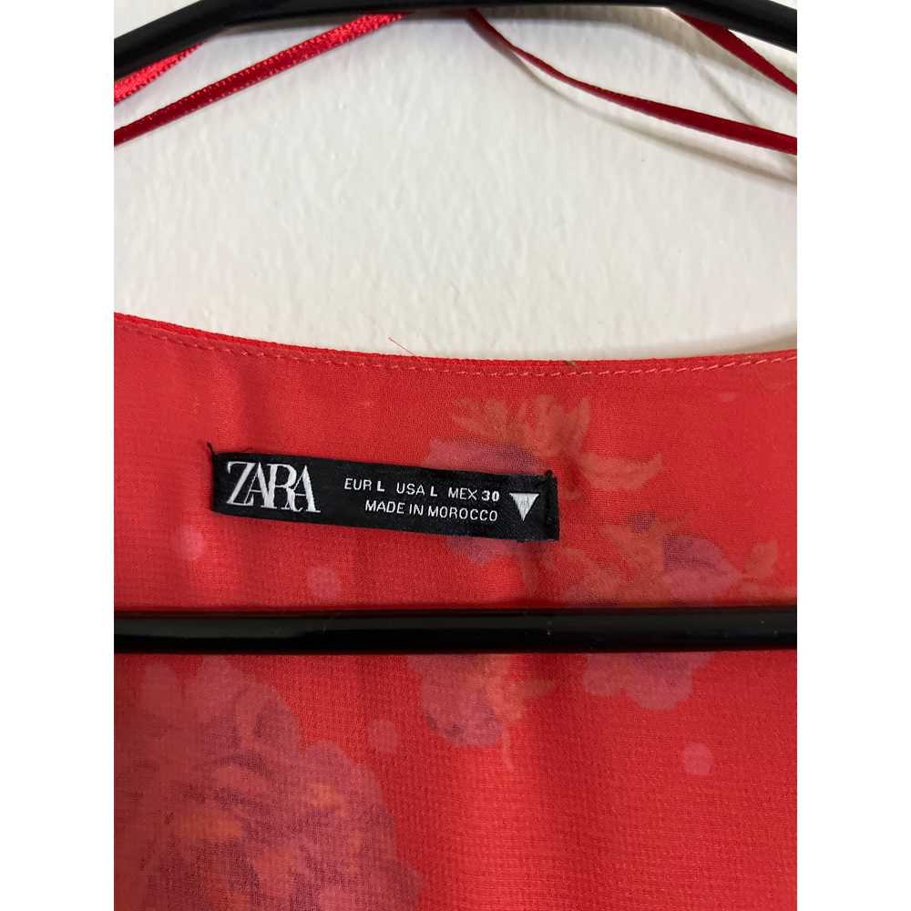 ZARA Floral Faux Wrap Crossover Romper Dress - image 9