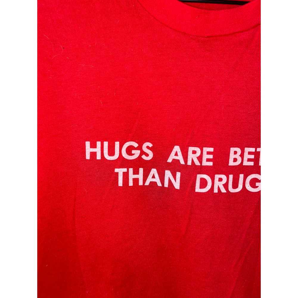 1980s Vintage Hugs Are Better Than Drugs Denver T… - image 2