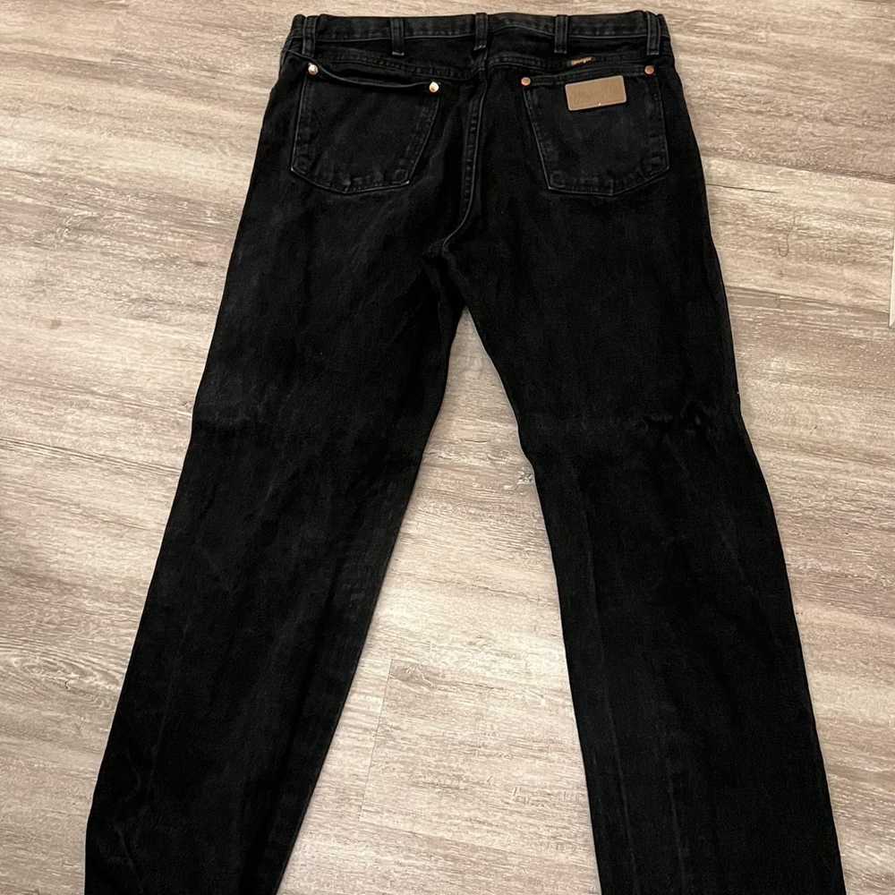 Vintage × Wrangler Vintage Wrangler Black Denim J… - image 8