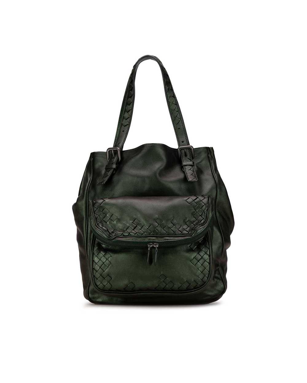 Bottega Veneta Woven Leather Tote Bag with Magnet… - image 1