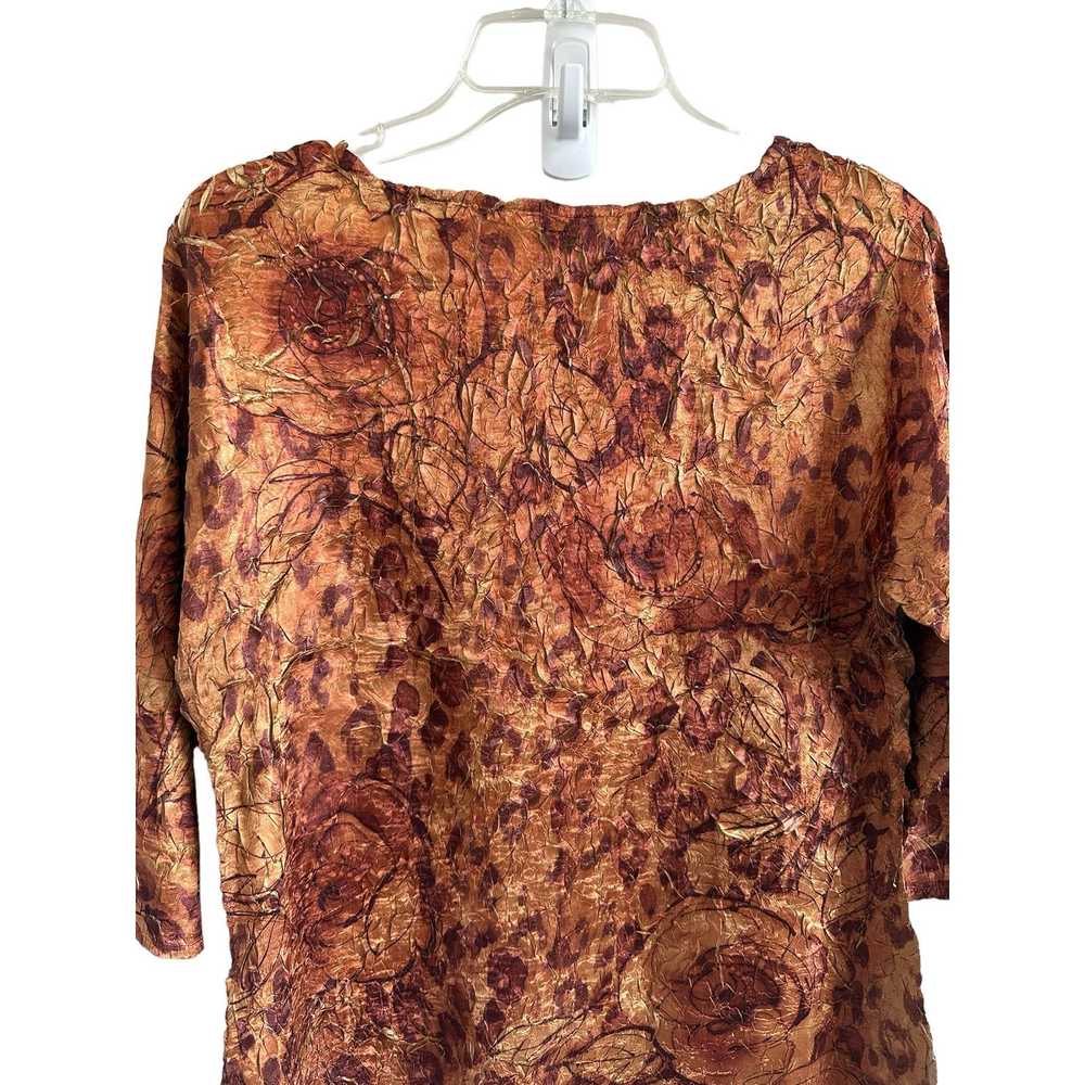 Other Colour Works Large Brown Floral 3/4 Sleeve … - image 12