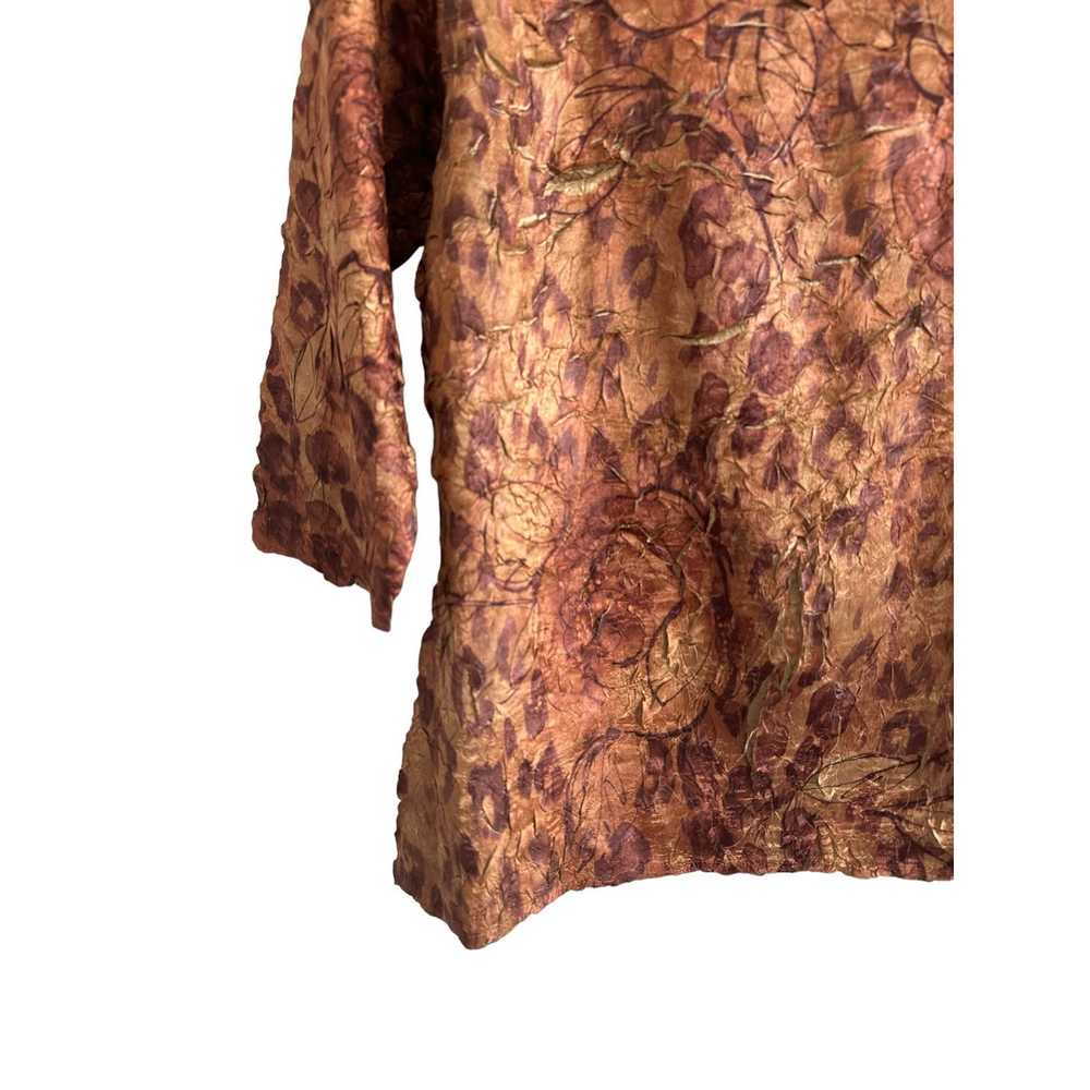 Other Colour Works Large Brown Floral 3/4 Sleeve … - image 2