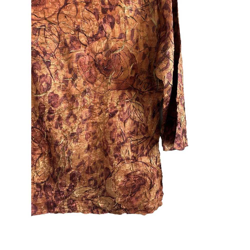 Other Colour Works Large Brown Floral 3/4 Sleeve … - image 6