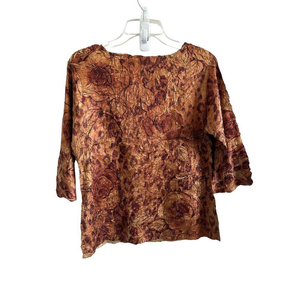 Other Colour Works Large Brown Floral 3/4 Sleeve … - image 9
