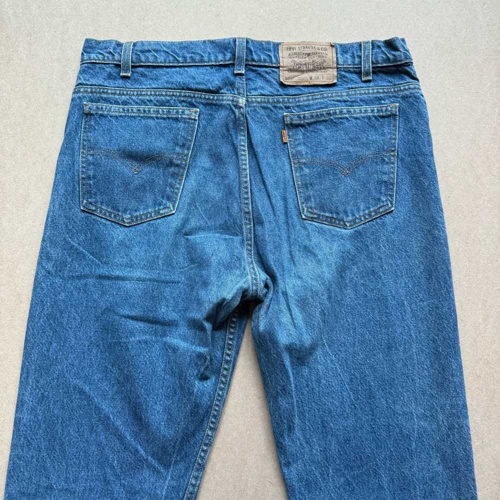 Levi's Vintage 80s 90s Levi’s 505 Mid Wash Straig… - image 3