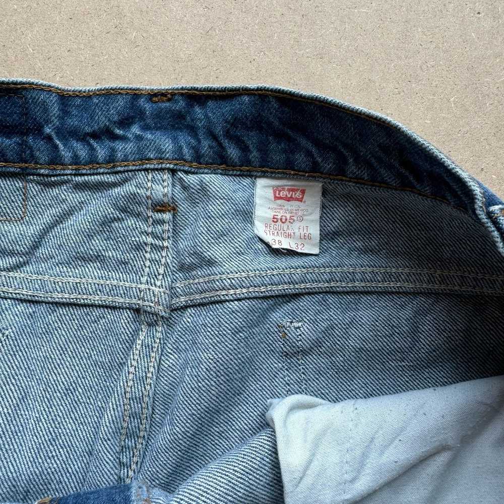 Levi's Vintage 80s 90s Levi’s 505 Mid Wash Straig… - image 4