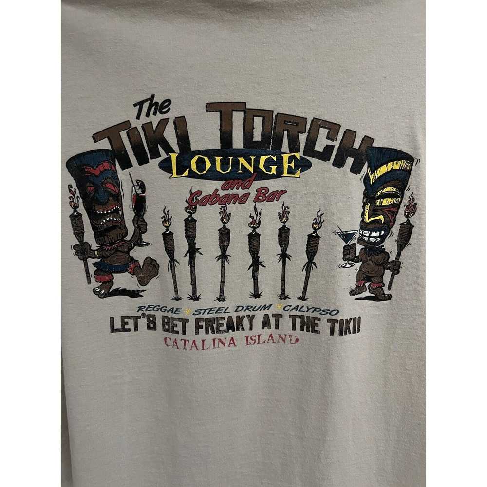 Gildan Tiki Torch Lounge Beige Double Graphic Tee… - image 3