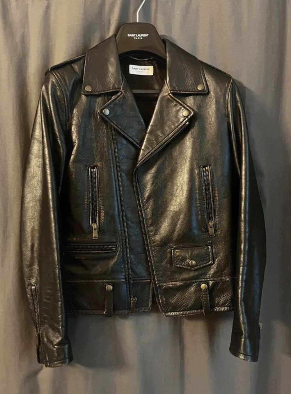 Saint Laurent Paris S/S 2018 LEATHER BIKER JACKET - image 1